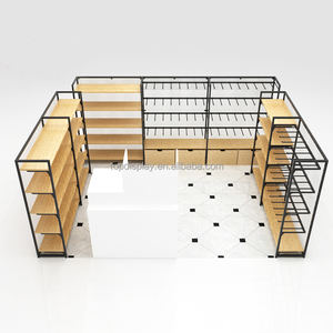 Hot bán cửa hàng Kệ tường thép gỗ siêu thị + Kệ Miniso hiển thị giá hiển thị đứng - Product Image 2