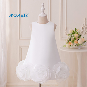 Robe de princesse bouffante MQATZ WHITE, nouveau style, pour fille de 4 à 8 ans, robe de fête pour bébé fille, prête à être expédiée, vente en gros L6028 - Product Image 1