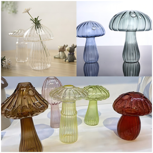 China Factory Direct Großhandel Pilzform Glasvase <span class=keywords><strong>Terrarium</strong></span> - Product Image 1