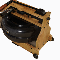 Rameur à eau Oak avec 4 niveaux de résistance, console Bluetooth en option, équipement de fitness pour entraînement cardio complet du corps à domicile