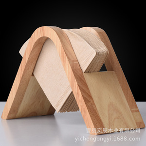 Wooden Coffee Filter <b>Paper</b> Holder V Shape Natural Wood <b>Color</b> Reusable For Pour Over Coffee Storage Rack - Product Image 1