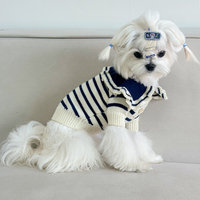 Personnalisé élégant petit chien vêtements mini chiens yorkie designer pull styles coréen doux vêtements pour animaux de compagnie