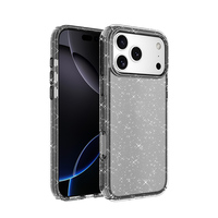 Coque de téléphone portable transparente antichoc à paillettes pour iPhone 15 16 17 18 Pro Max, coque transparente anti-jaunissement