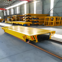 Chariot de transport sur rail pour l'industrie des dalles, 4 roues en acier, capacité de 1 à 100 tonnes, chariot de transfert électrique à télécommande sur rail