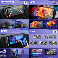 Reproductor MP5 para Auto Podofo de 6.9 Pulgadas, Autoradio IPS con Carplay Inalámbrico y Android Auto, DAB, SWC, DVR, Tipo C, USB, ODM