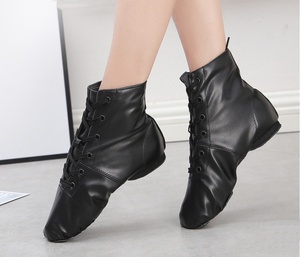 Botas de Baile Jazz Negras, Suela Suave, Zapatos de Baile Modernos para Adultos, Botas de <span class=keywords><strong>Ballet</strong></span> para Entrenamiento, Zapatillas de Baile para Mujer - Product Image 1