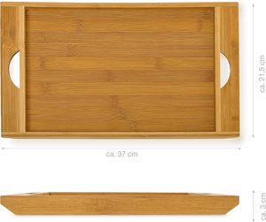 Tabla para cortar pan de bambú + Recolector de migas extraíble, Marrón - Product Image 4