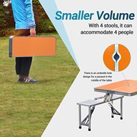 Table et chaise de Camping en aluminium, valise Portable, pique-nique, pliable, avec chaises, offre spéciale