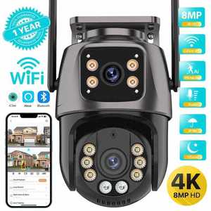 Cámara de Seguridad Exterior de Doble Lente 6MP WiFi HD, Impermeable IP66, Montaje en Pared, con Visión Nocturna y Audio Bidireccional - Product Image 2