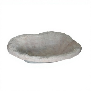 Ornement de jardin moderne en fibre de verre léger et imperméable, fait main, peint à la main, irrégulier, pour bain d'oiseaux, décoration intérieure et extérieure - Product Image 3