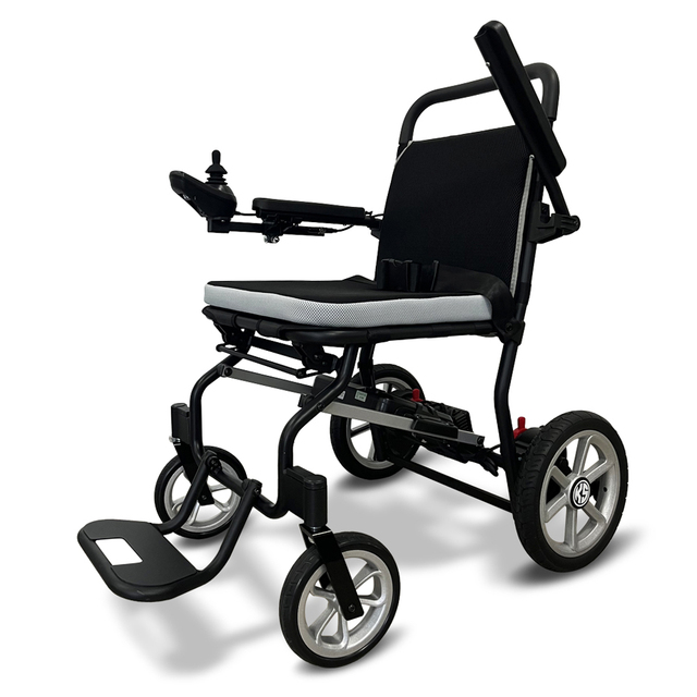 KSM-605Pro Motorized Transport Dual Purpose Electric Wheelchair 24V Fast Charger Joystick Controller Foldable Lightweight