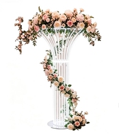 Spiralvormige gedraaide kunstbloemenpilaar bruiloft centerpiece frame bloemkolom voor feest evenement podium tafeldecoratie arrangement