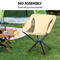 Chaise de lune KingGear pour l'extérieur, installation rapide, légère, pliable, tissu Oxford 600D pour le camping et la plage, mobilier d'extérieur