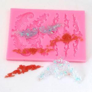 Tradition Design Silicone Resin <b>Hand</b> Make Chocolate Bake Decoration Diy Reused Lace Shape <b>Mold</b> Silicone. OEM\ODM - Product Image 1