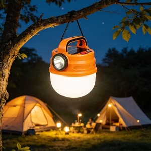 Lampe de camping à énergie solaire, rechargeable par USB, étanche, à LED, adaptée à la randonnée, à la pêche, aux urgences automobile et aux réparations en extérieur - Product Image 2