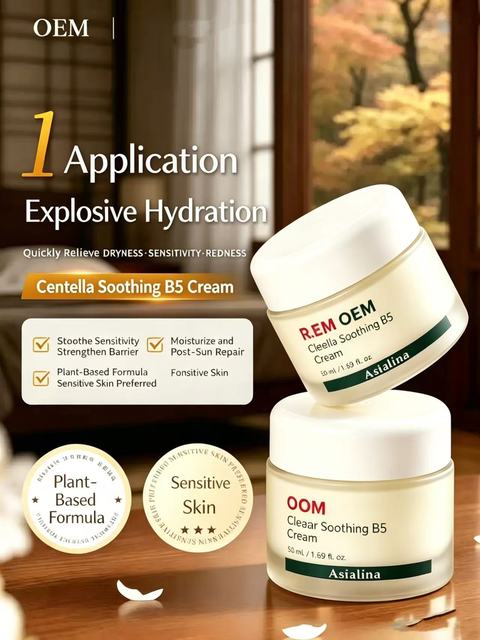 Panthenol B5 Soothing Repair Cream - Hyaluronic Acid + Ceramide, Barrier Protecting & Nourishing for All Skin Types