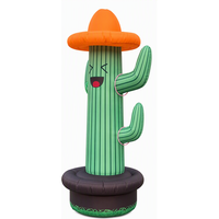 Jeu de lancer d'anneaux gonflable en forme de cactus avec 10 anneaux