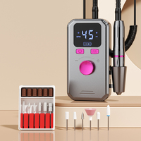 Machine à ongles électrique portable, polisseuse à ongles détachable 2 en 1 pour le façonnage et le retrait des ongles avec lampe à ongles