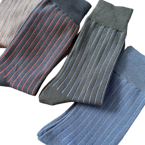 Calcetines de Vestir Personalizados para Hombre, Ecológicos, de Primavera, de Alta Calidad, con Patrón Geométrico, de Algodón Mercerizado - Product Image 4