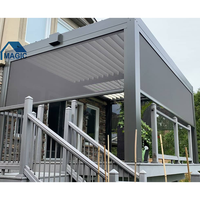 Pergola bioclimatique moderne d'extérieur Magic Factory en aluminium à lames orientables 3x3 3x4 3x6 4x4 6x4 m