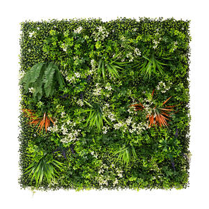 Mur végétal artificiel personnalisé, mur de fleurs artificielles, plantes vertes artificielles en plastique, mur de fond pour centre commercial - Product Image 5