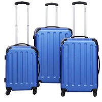 Valise à roulettes design, coque rigide en ABS PC, sacs de voyage, échantillon gratuit, sacs à bagages, ensemble de 3 valises, ensembles de valises