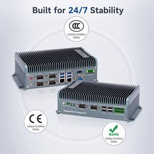 Mini PC Industrial sin Ventilador QY-B5800 Intel Core RS232/485 LAN Dual 14 Canales GPIO DC 9-36V Amplio Rango de Voltaje PC Embebido en Caja para Uso Industrial - Product Image 3