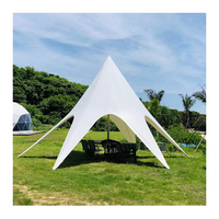 Tente de luxe pour glamping, grande tente étoile résistante au vent, auvent araignée pour resort extérieur, auvent imperméable pour fêtes familiales, vente en gros