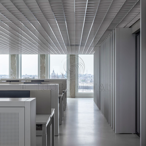 현대 방수 내화 장식 격자 천장 시스템 그릴 금속 서스펜션 오픈 셀 알루미늄 격자 천장 - Product Image 5