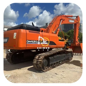 Cheap Price Used Excavator Dh420LC-7 for Sale Korea Original Secondhand Hydraulic Crawler DOOSAN 420LC-7 Red Good Condition - Product Image 1