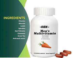 Capsules de multivitamines et minéraux <span class=keywords><strong>pour</strong></span> adultes OEM <span class=keywords><strong>pour</strong></span> hommes, stimulant quotidien de l'énergie, de <span class=keywords><strong>la</strong></span> concentration et des performances, non destiné aux femmes enceintes - Product Image 3