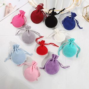 Pochette à bijoux double face en velours en forme de gourde pour emballage de bagues et colliers – En stock, vente en gros, logo personnalisé, approvisionnement direct usine en vrac - Product Image 6