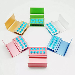 1x Bloc de rangement pour fraises dentaires avec couvercle, autoclavable, boîte organisatrice manuelle pour endodontie, 10/16/24 trous, certifié CE par Vaslcare - Product Image 1