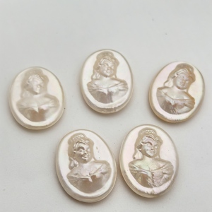 Perles de culture d'eau douce Mabe en relief <span class=keywords><strong>camée</strong></span>, perles en vrac, pendentifs, anneaux, perles véritables non sculptées, perles cultivées en coquille - Product Image 2