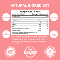 Compléments de collagène hydrolysé en gommes à marque privée, gommes de collagène à la biotine et à la vitamine C, gommes de peptides de collagène