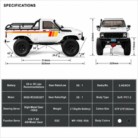 RGT EX86110V2 1/10 RC Crawler RTR 4WD Pioneer II avec essieux portiques, 2 vitesses, ESC 1060, servo 15KG en résine/métal, modèle expert de qualité hobby