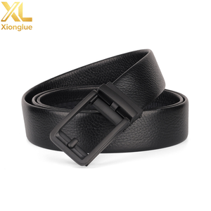 Venta Directa de Fábrica, Cinturones de Cuero Vacuno Clásicos Negros Formales con Hebilla de Aleación Personalizada al por Mayor para Hombre - Product Image 6