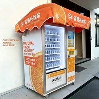 Máquina Expendedora de Zumo de Naranja Fresco Totalmente Automática con Pago con Tarjeta de Crédito, Monedas y Código QR para Centros Comerciales