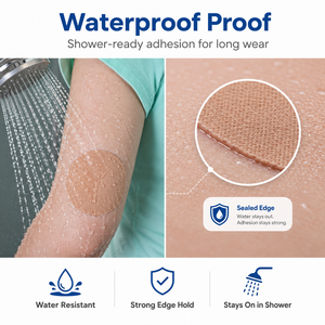 Patch CGM respirant avec logo personnalisé, imperméable, 95% coton, 14 jours pour Freestyle Libre Dexcom G7, usage sportif quotidien - Product Image 4