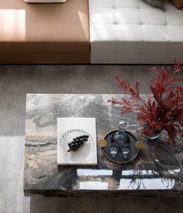 Venice Nâu tấm đá cẩm thạch tự nhiên cho biệt thự hiện đại trong nhà ngoài trời waterjet marquetry sàn hình trụ thành phẩm - Product Image 6