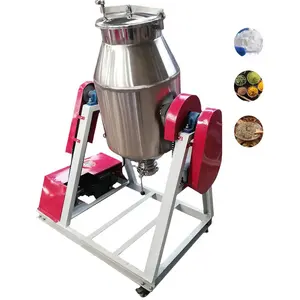 Food grade Flip stirring sugar mixing machine small scale rotating drum mixer 35kg 50kg 100kg Bicone drum tumbler mixer for sale