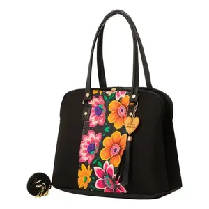 Bolso Tote Mediano de Yute para Mujer Fana Ember, con Estampado de Leopardo, Bolso de Playa con Cierre de Cremallera, Apto para Veganos - Product Image 1