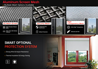 Ventana Corredera de Aluminio EEHE con Mosquitera, Certificación NFRC, Diseño Insonorizado e Impermeable, Ventanas Correderas para Balcón y Dormitorio