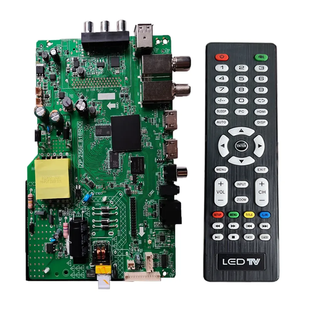 LEDテレビZP.256E用のATV、DVB-S、DVB-T、T2 Android PCBボードを供給します。818R0032-46インチDVB-TユニバーサルAndroidTVマザーボード
