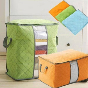 Non-woven cotton quilt <b>storage</b> bag, clothes organizer bag, clothing and luggage bag, quilt moving <b>storage</b> packing bag - Product Image 2