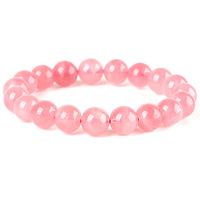 Bracelet tendance pour femme 2026 en perles de cristal naturel de qualité supérieure avec quartz rose de Madagascar 8 mm, cristaux de guérison pour les occasions festives