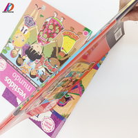 Costura de sillín personalizada libro de cuentos de actividades infantiles de tapa blanda impresión en Color con pegatina