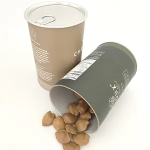 Custom Recycled Circular Cylinder Cardboard Paper Tube Box Food Snacks Gift Packaging Can