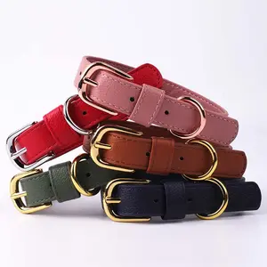 High Quality Soft PU Leather Mesh Padded Small Adjustable Dog Harness And Leash Sets