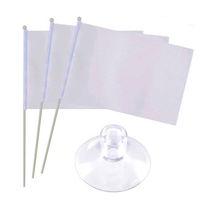Rắn Trắng Trống Cờ Nhỏ Mini Đồng Bằng Trắng Cờ Tùy Chỉnh Polyester Thể Thao Biểu Ngữ Fan Hâm Mộ Trong Nhà Và Ngoài Trời Trống Cờ - Product Image 6